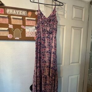Hippie Rose Pink Floral Maxi Dress